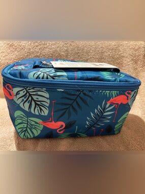lug Dolly Short Cosmetic Bag in Flamingo Blue